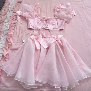 COPY - Selkie The Baby Soft Poet bralette and skirt set